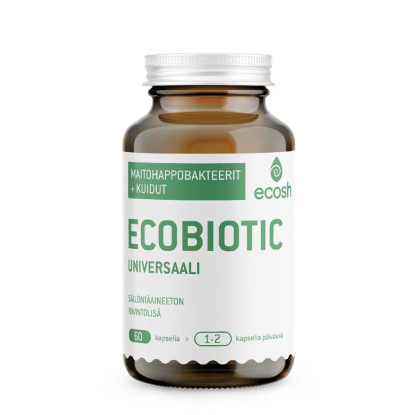 Ecobiotic Universaali - maitohappobakteerit + kuidut 60kps.