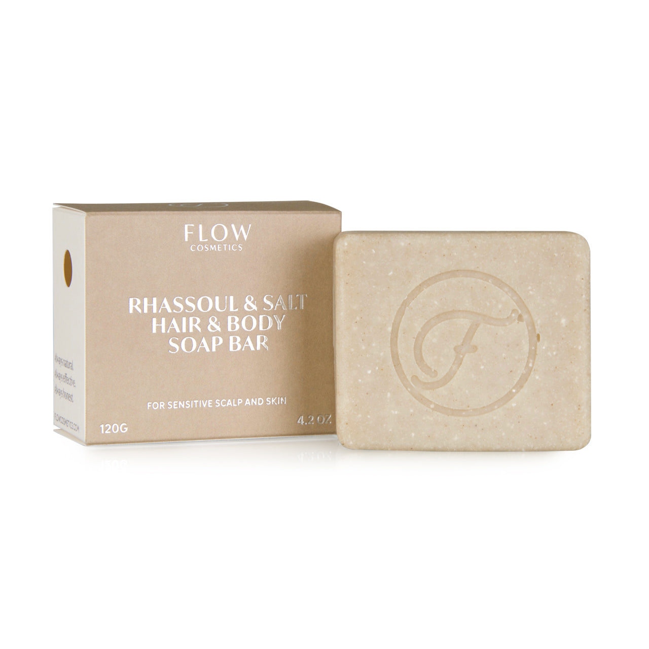 Flow Rhassoul Shampoo Soap Bar 120g