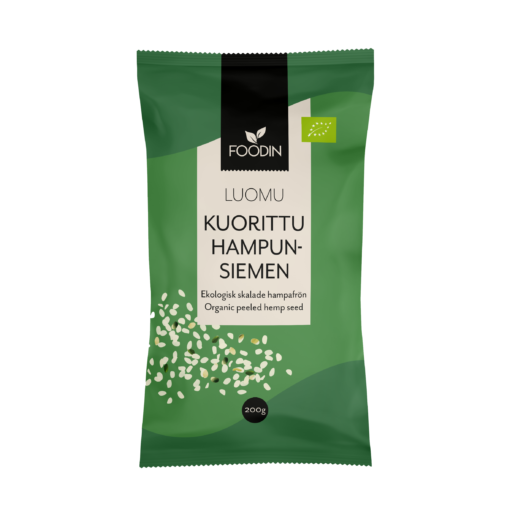 Foodin - Hampafrö, skalat, 200g