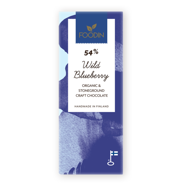 Foodin - Rawchoklad (L) 54%, Wild Blueb