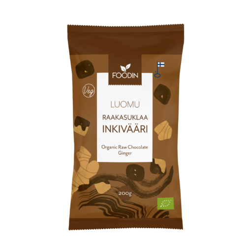 Foodin - Rawchoklad ingefära 200g