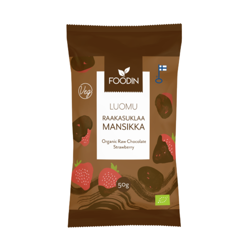 Foodin - Rawchokladjordgubb 50g