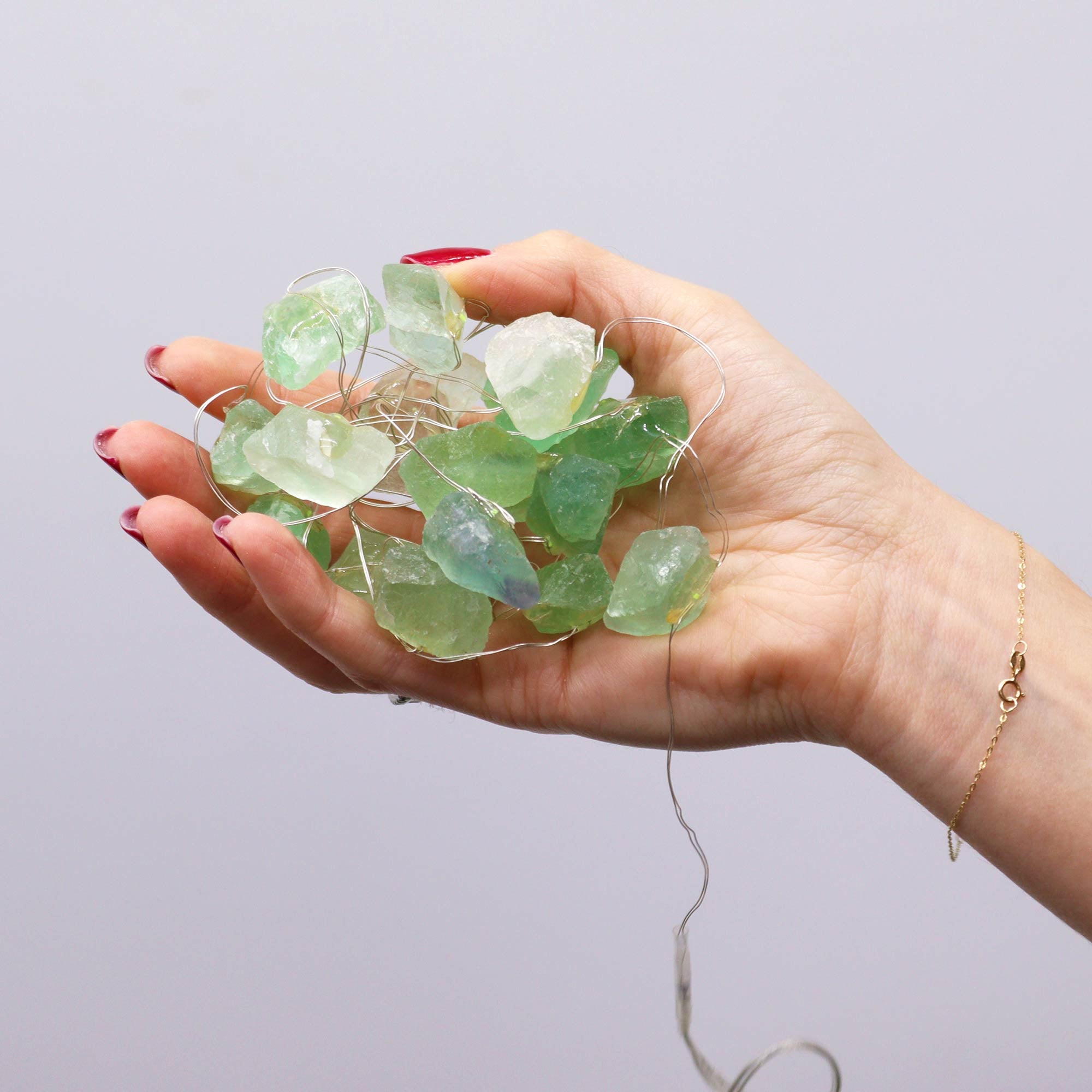 LED Kristalljulljusslinga Jade