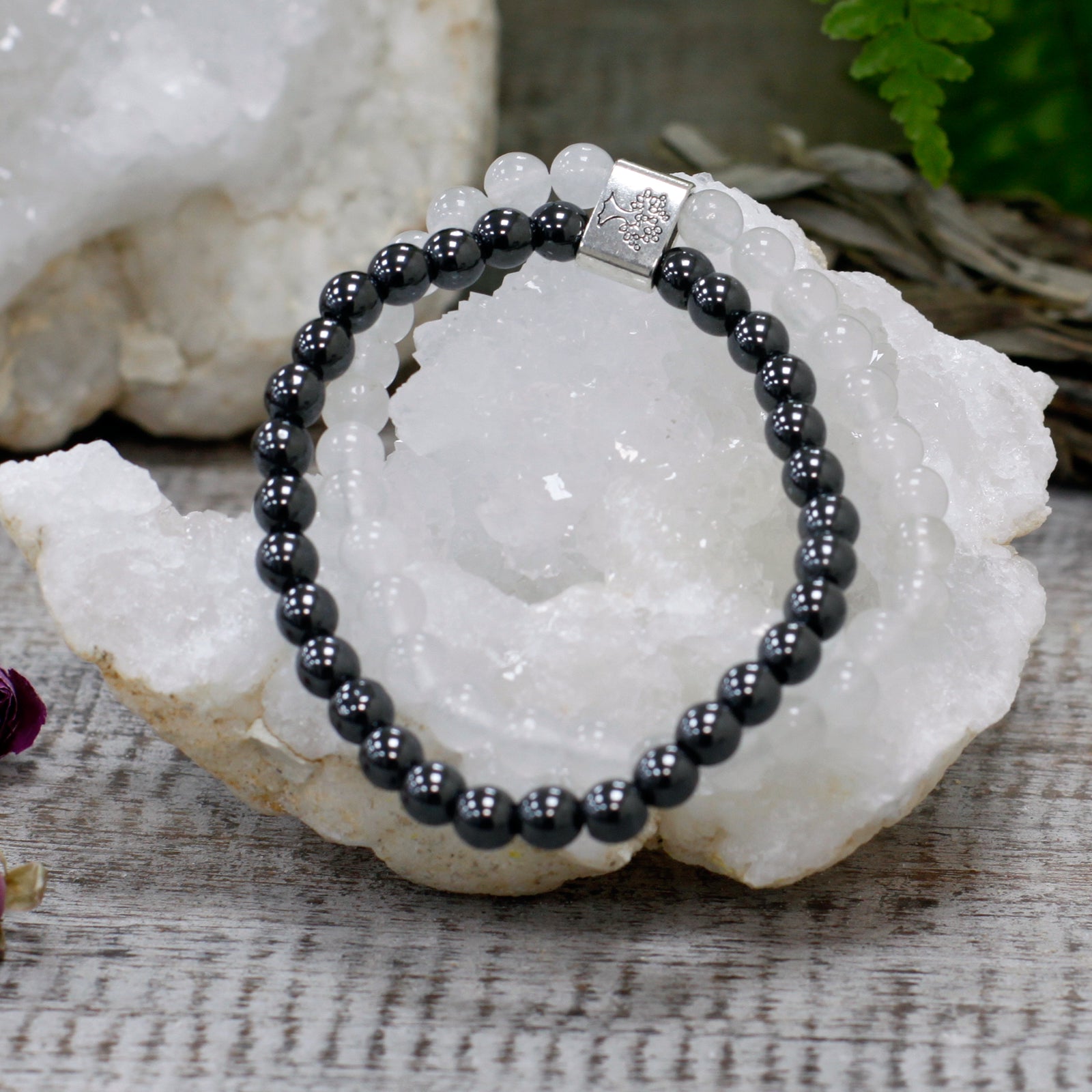 Magnetarmband + klar kvarts