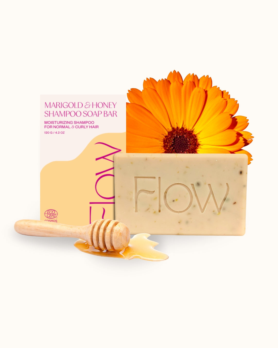 Flow Marigold & Honey Shampoo Soap Bar 120g