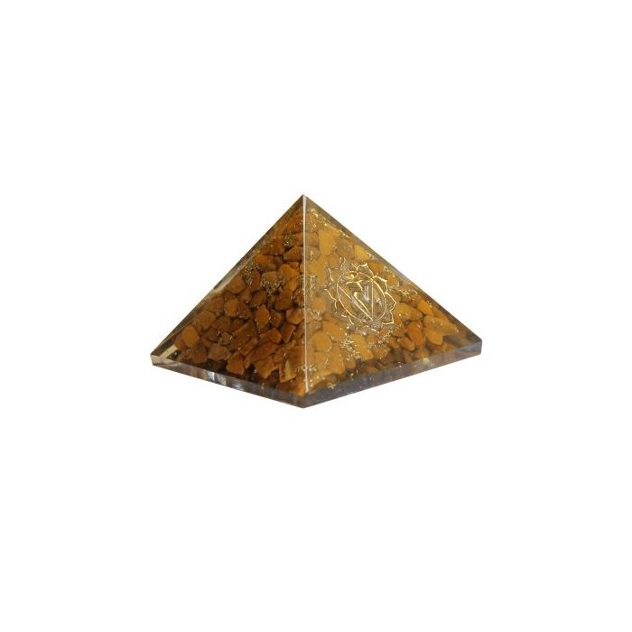 Orgoniittipyramidi 4,5cm Keltainen jaspi