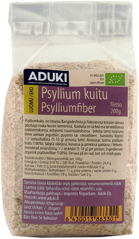 Aduki Psyllium kuitu, luomu