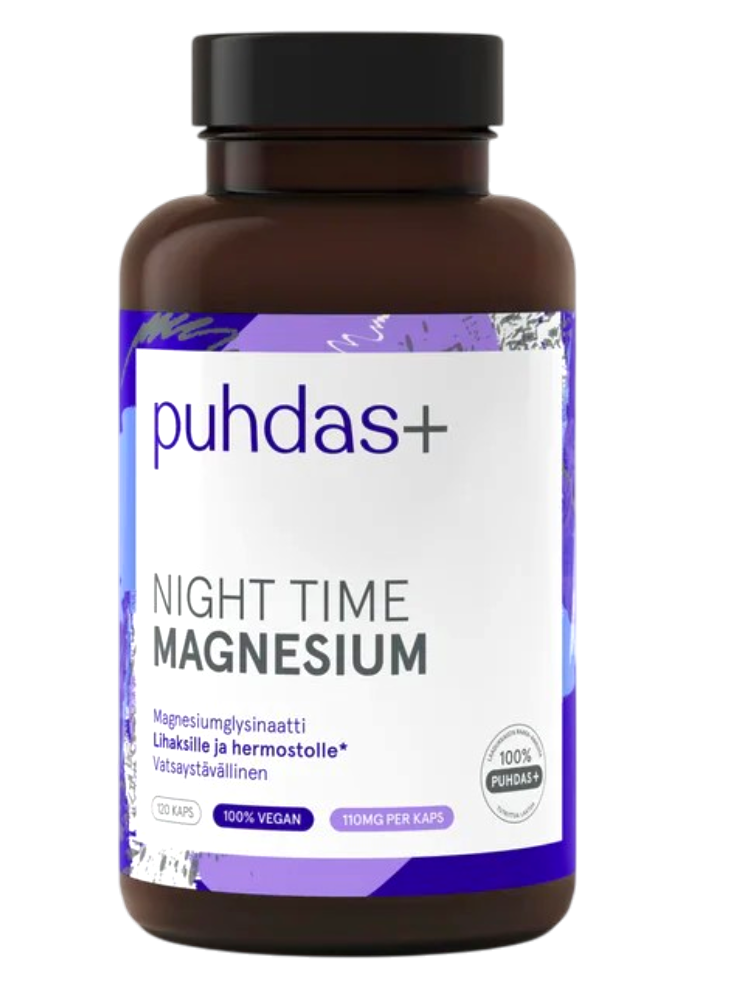 puhdas+ Night Time Magnesium 120kps. - Magnesiumbisglysinaatti