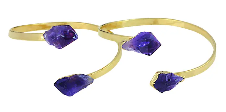 Armband Ametist 24K guld