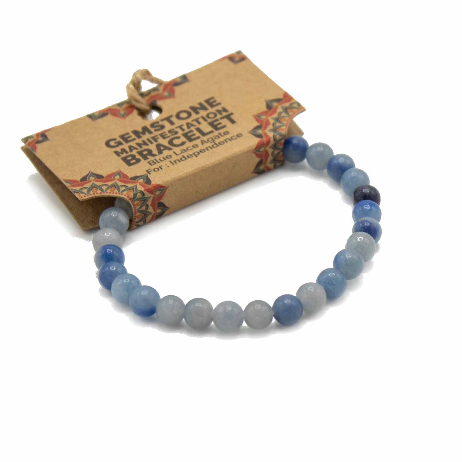 Armband Blue Lace Agat - Självständighet