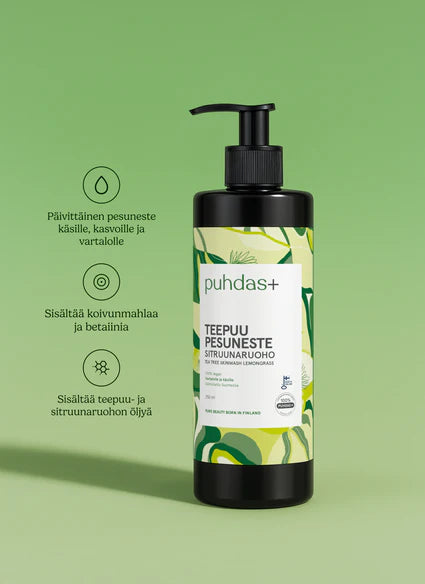 puhdas+ Tea Tree Tvättvätska Citrongräs 250ml