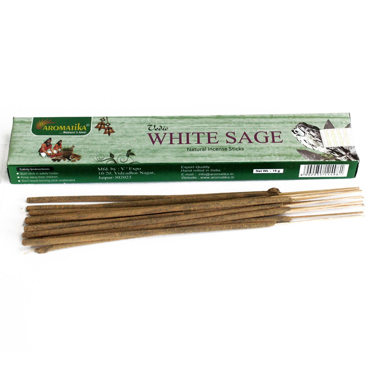 Vedic Rökelse White Sage 12 st