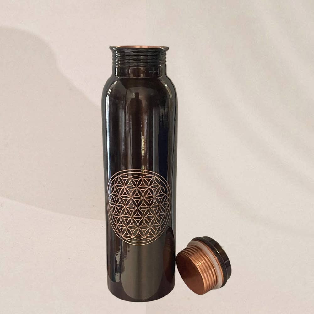 Kuparipullo Elämänkukka – Antique Finish | 950 ml