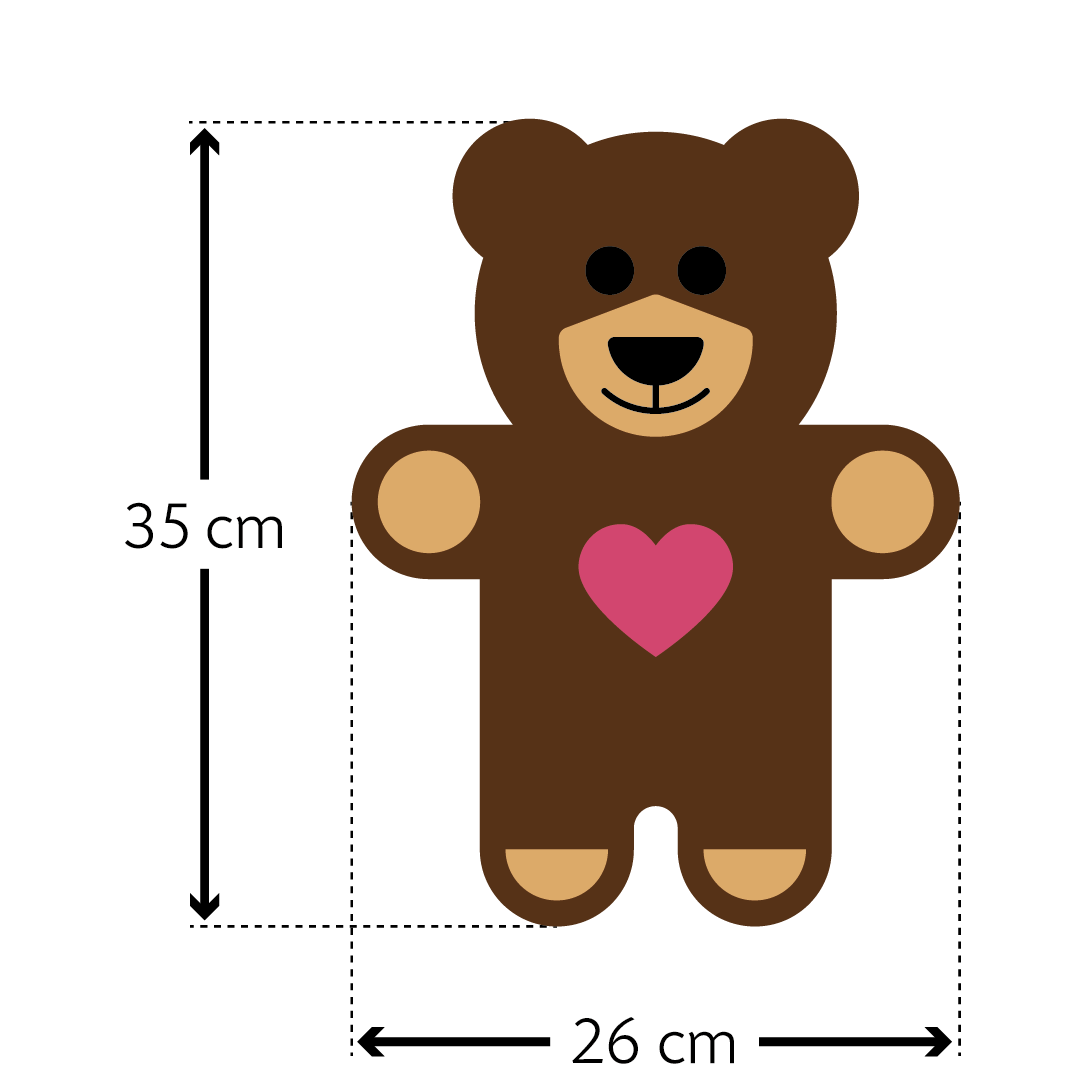 Leschi nalle – vetekudde 35×26 cm i ekologisk bomull