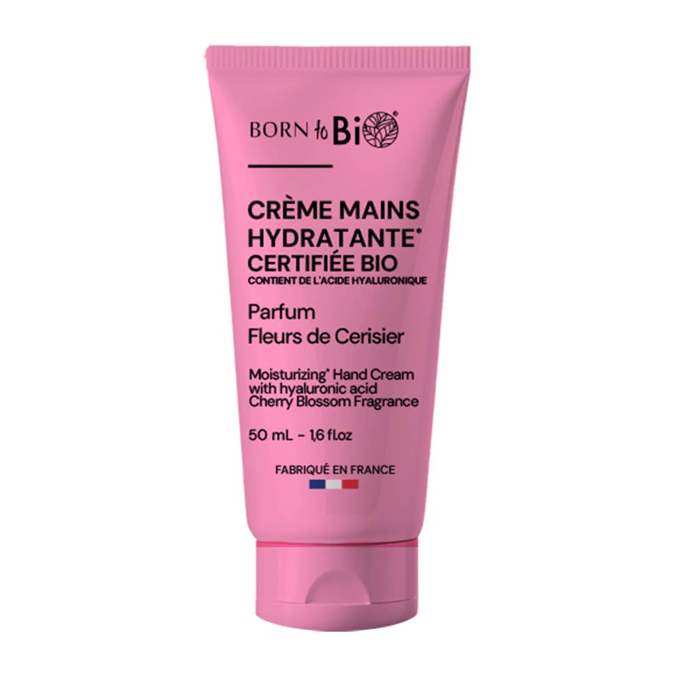 Born to Bio Kosteuttava Käsivoide Kirsikankukka 50 ml | Hyaluronihapolla 50ml