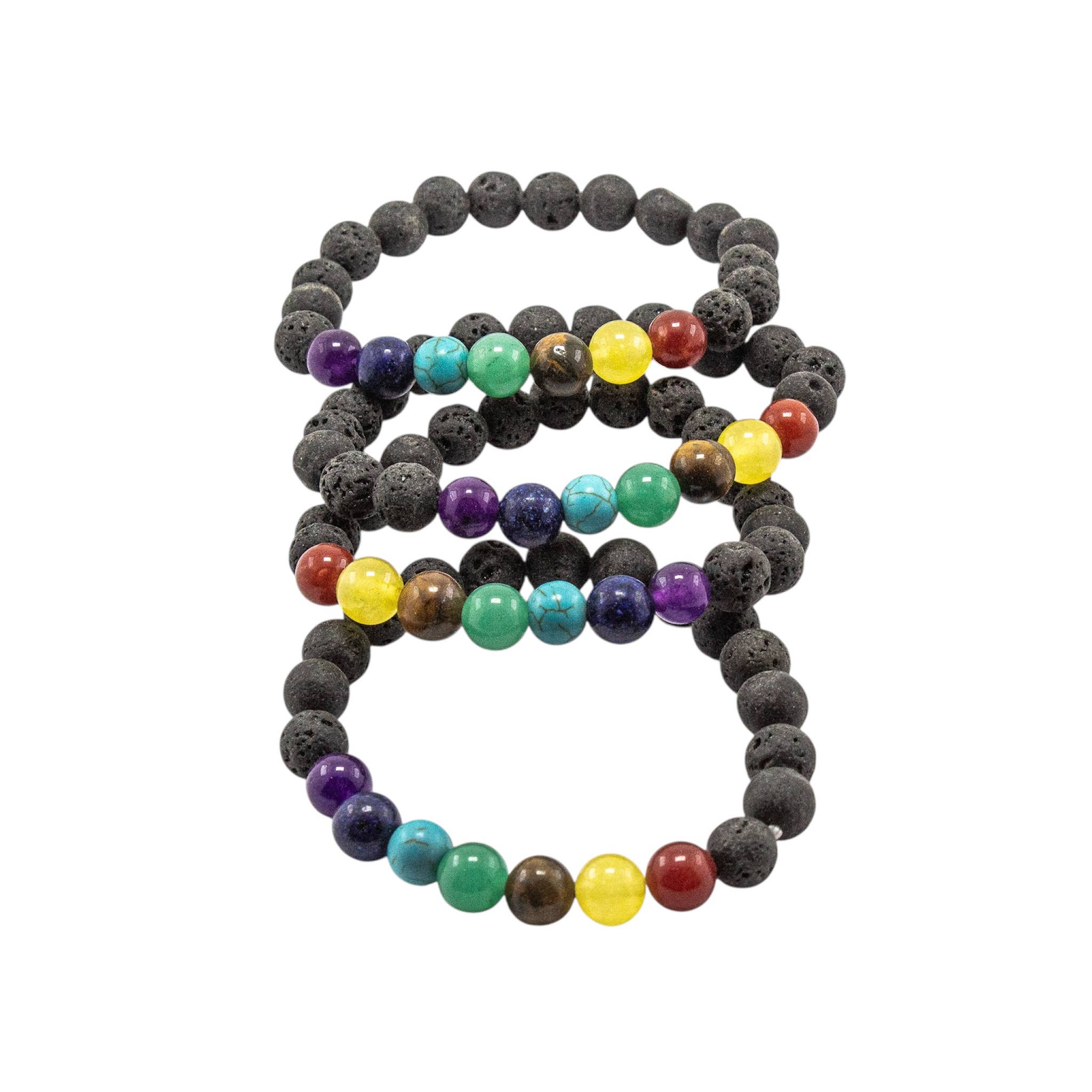 Gemstone Bracelets 8mm: Black Lava