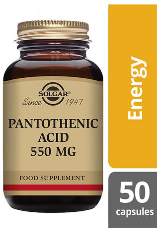 Pantotensyra 550 mg 50 kapslar