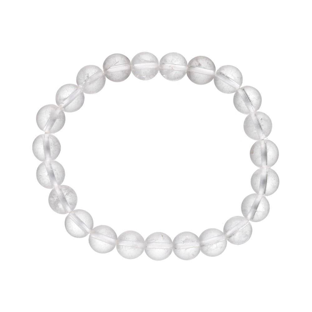 Armband 8mm Klar Kvarts