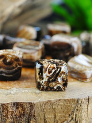 Polerad Chokladkalcit 2-3,5cm