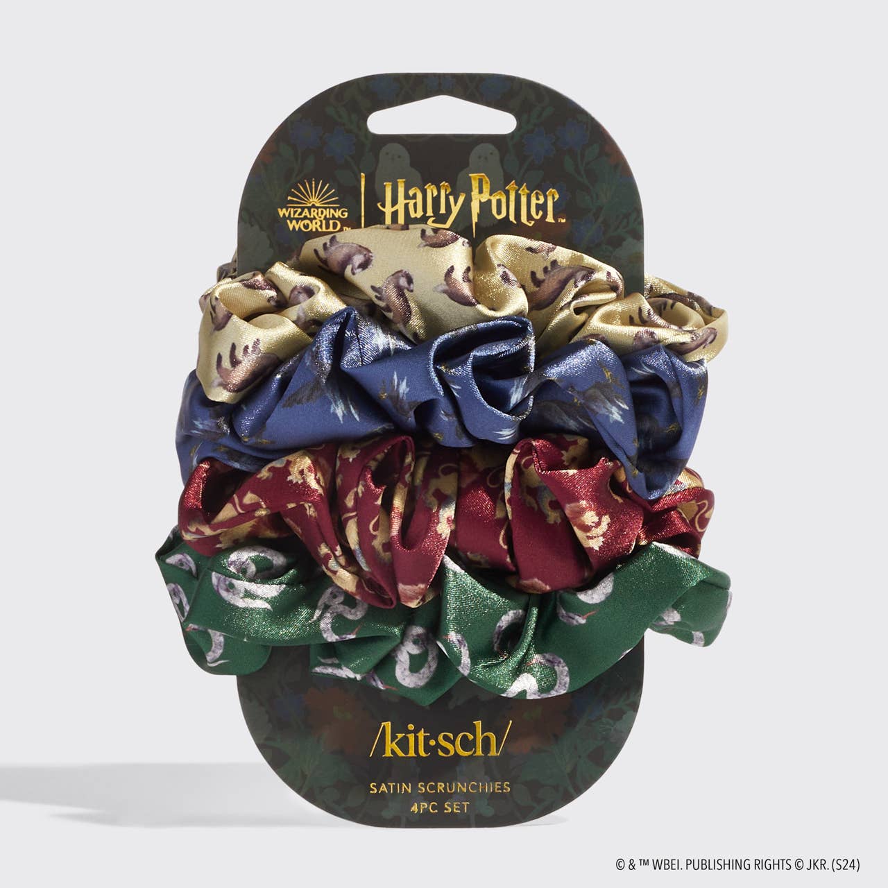 Harry Potter x Kitsch Satin Sovscrunchies 4-pack Set