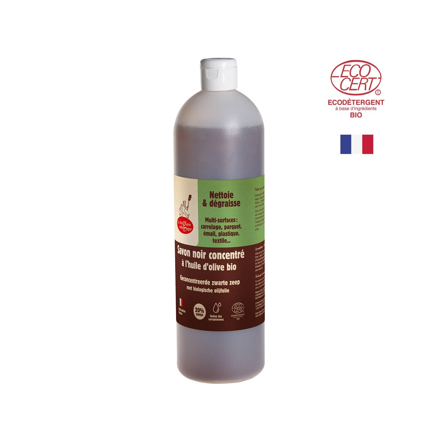 Black Soap with Organic Olive Oil 1L - La Droguerie