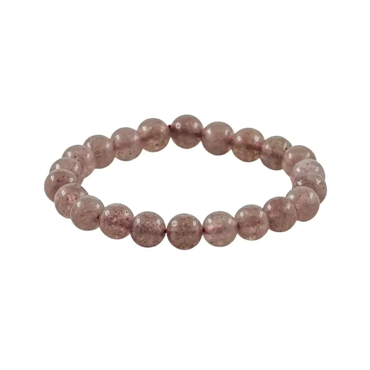 Mansikkakvartsi-rannekoru 8 mm | Strawberry Quartz