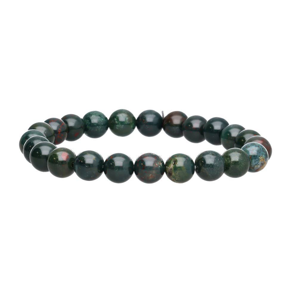 Armband 8mm Bloodstone Jaspis
