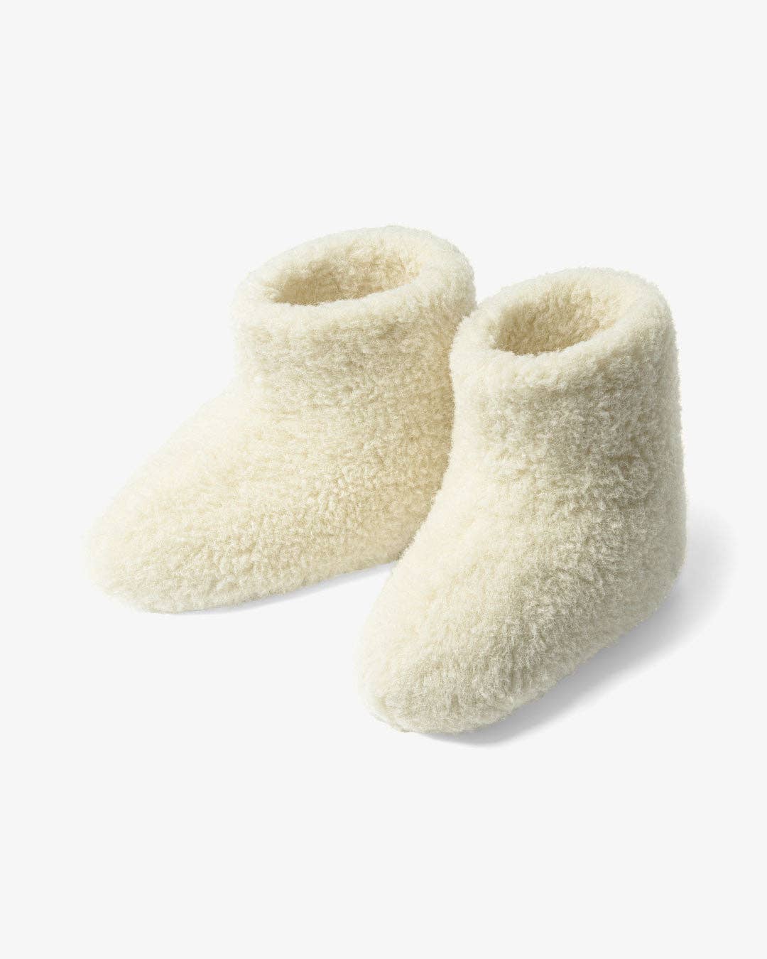 The Cozy Sheep Merinotofflor, hög modell – Vit