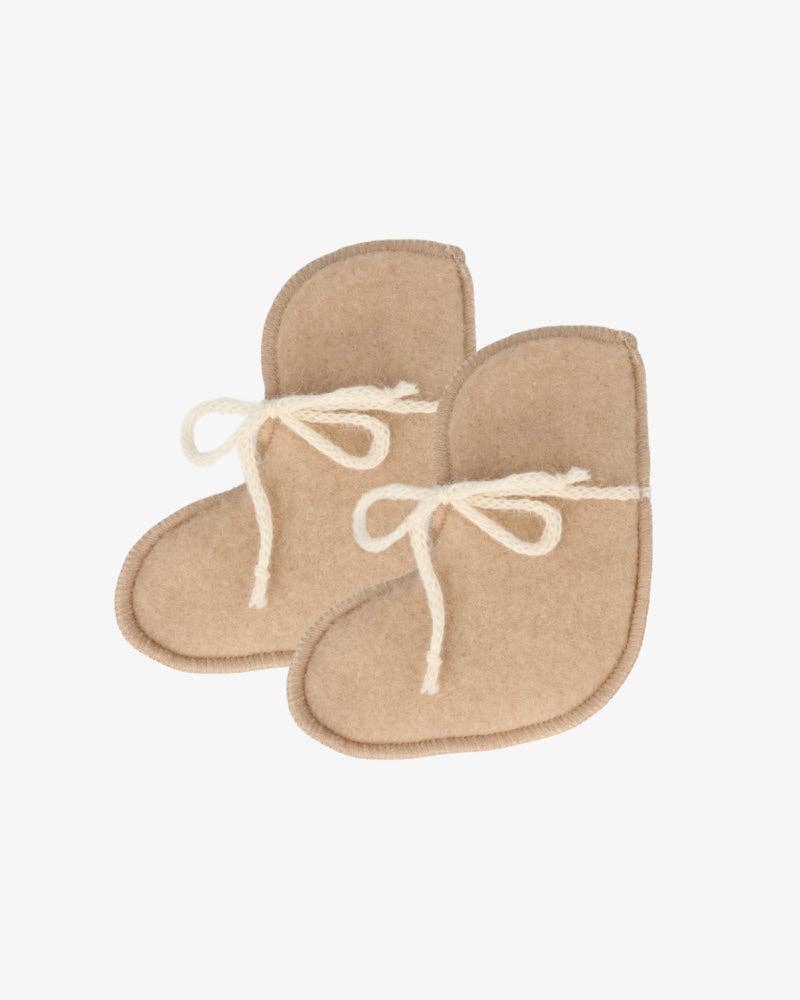 Lamulliga babysockor - Beige (0-3 mån)