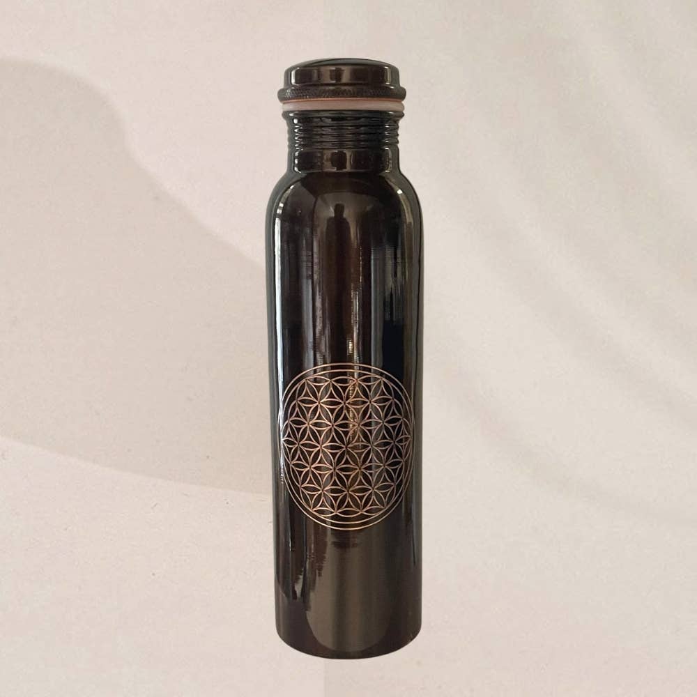 Kuparipullo Elämänkukka – Antique Finish | 950 ml