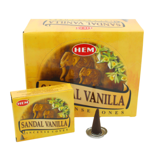 Hem Sandal Vanilla - rökelsekoner