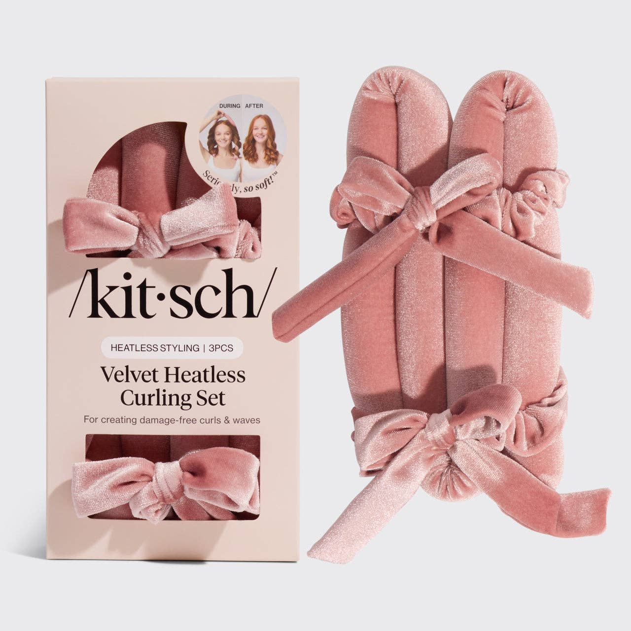 Kitsch Terrakotta Sammet Värmefri Locktångsset