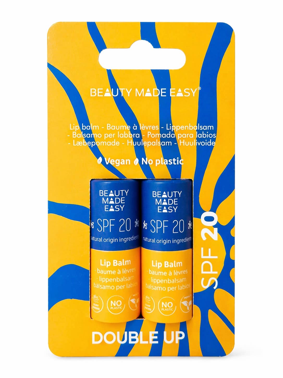 Pappersrör Läppbalsam - SPF 20 - DUBBELPAKET med 2 läppbalsam