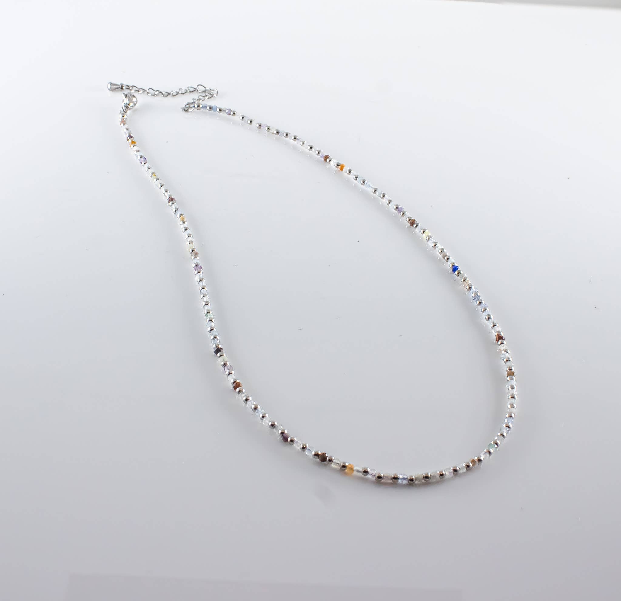 Multi Gemstone Necklace Adjustable
