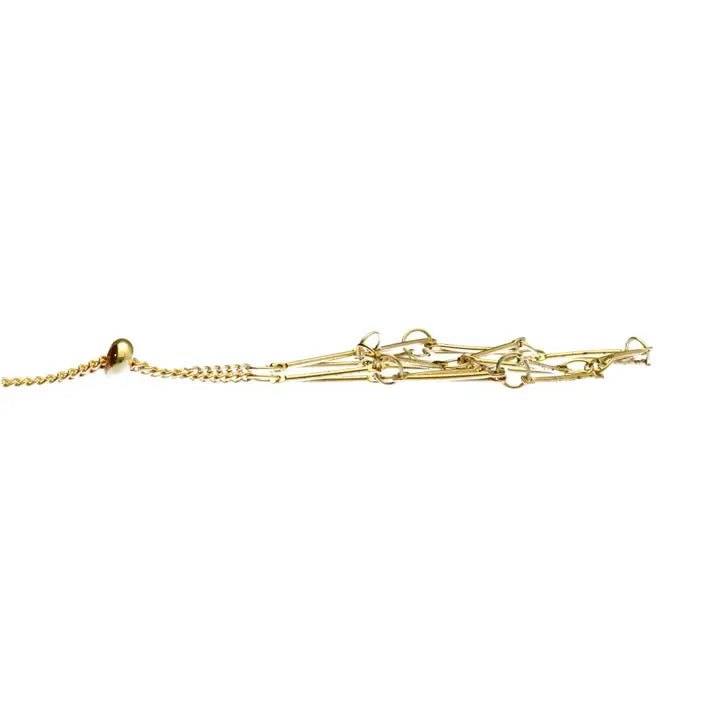 Bronsfärgat Stenkorg - halsband