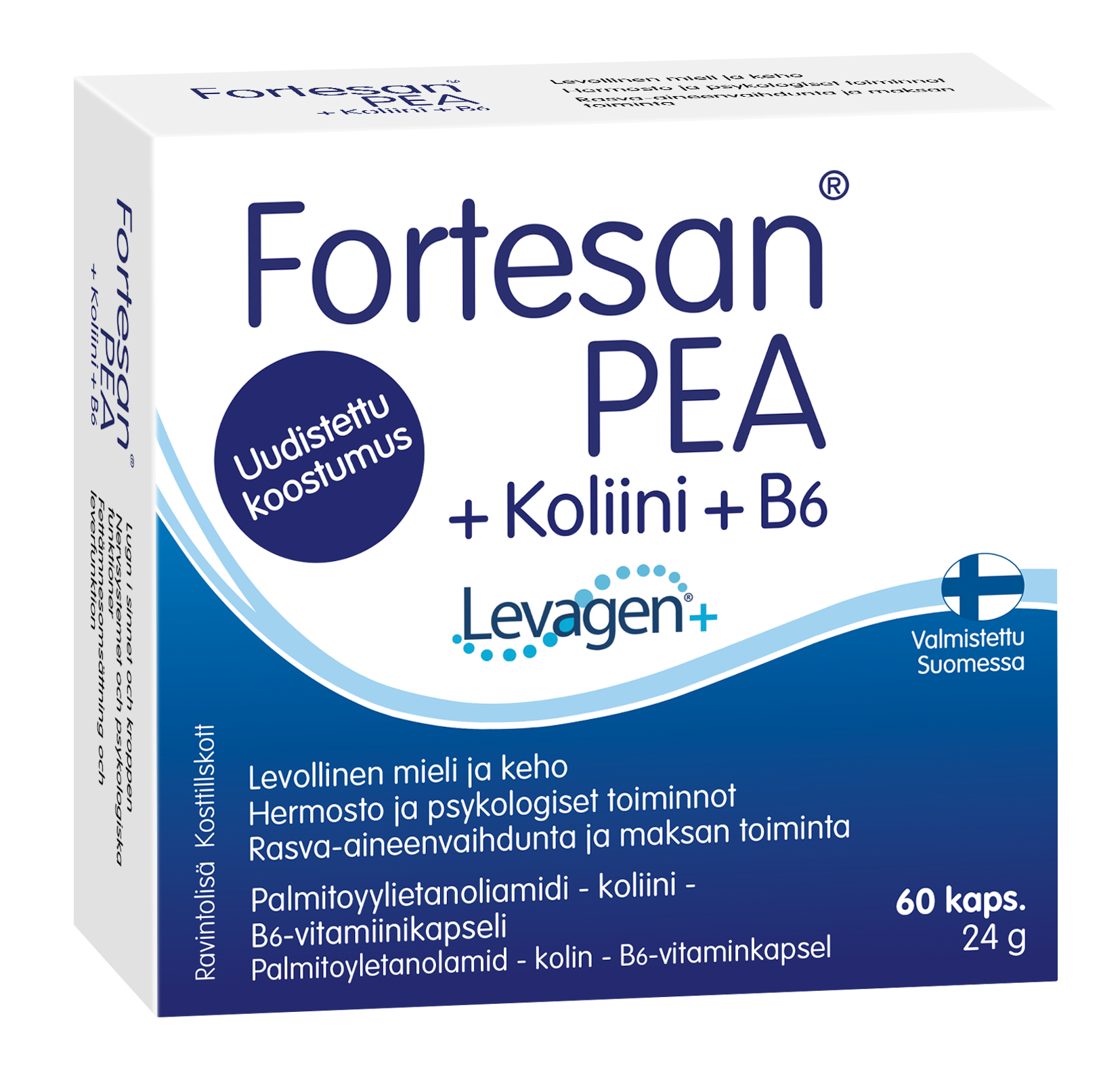 Fortesan PEA + Kolin + B6 60 kapslar