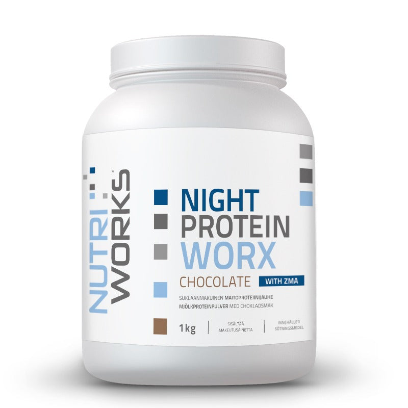 Night Protein Worx med ZMA 1kg, choklad