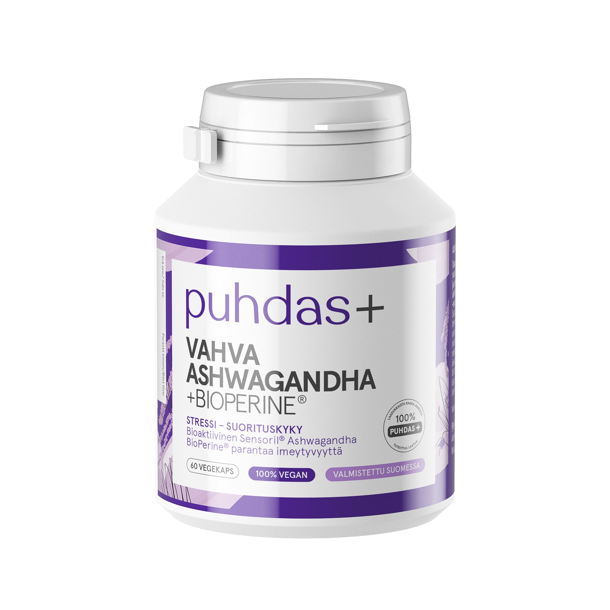 puhdas+ Stark Ashwagandha+Bioperine 60kps.
