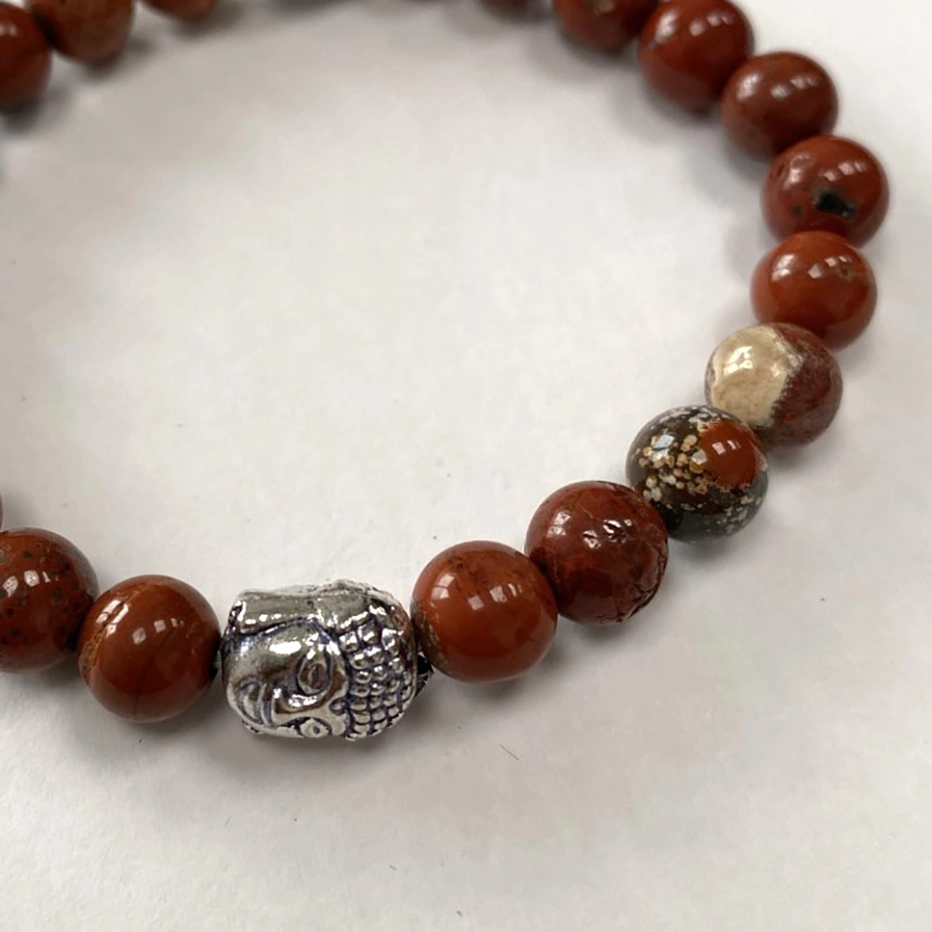 Armband 8mm Jaspis - Buddha