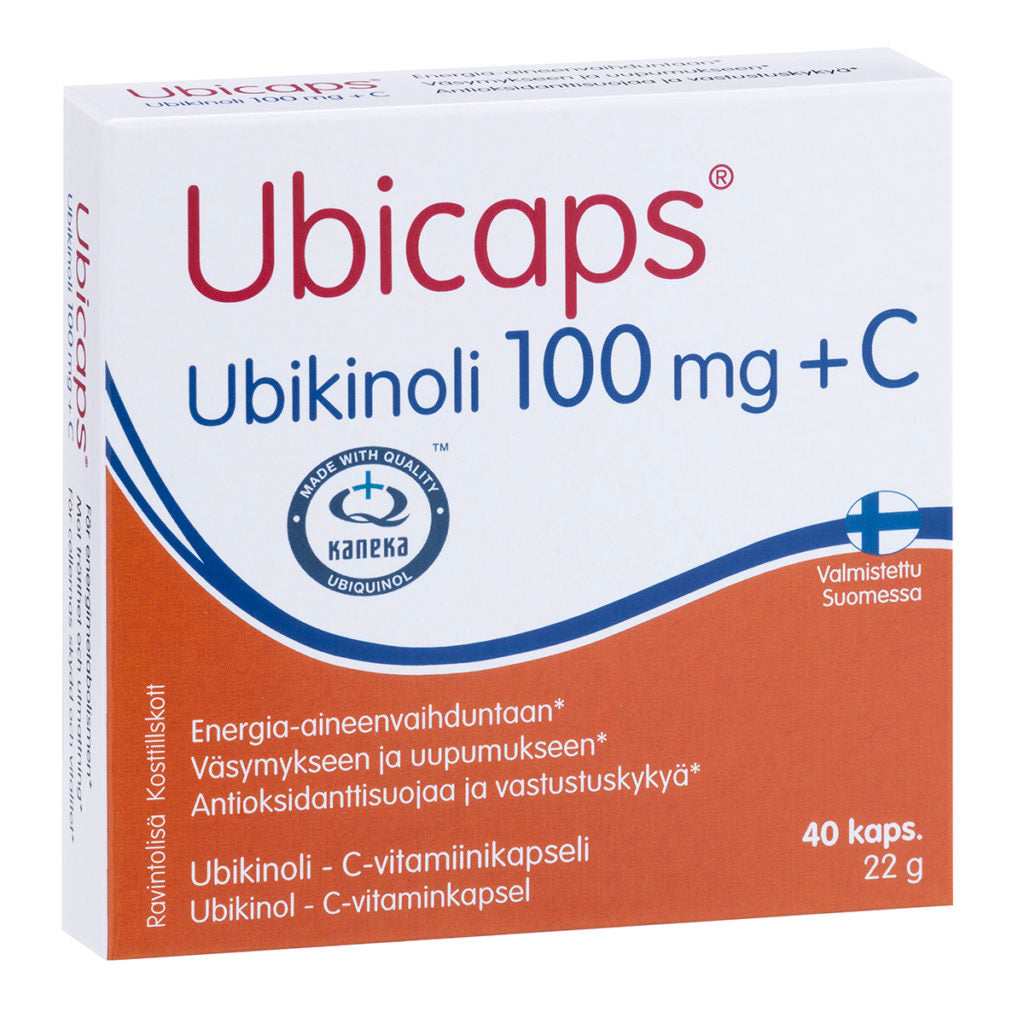 Ubicaps Ubiquinol 100 mg + C 40 kapslar